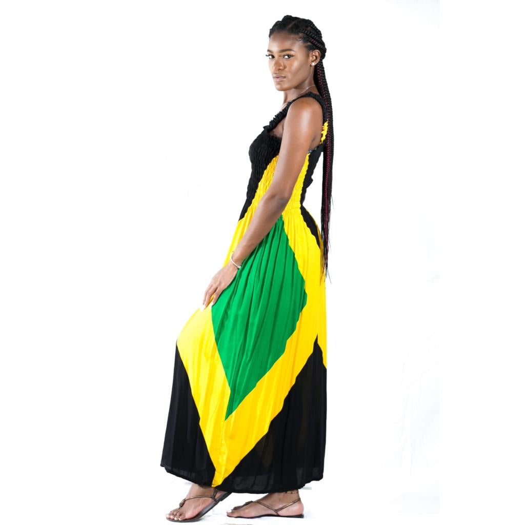Jamaican Flag Maxi Dress Plus Size (2-4X)