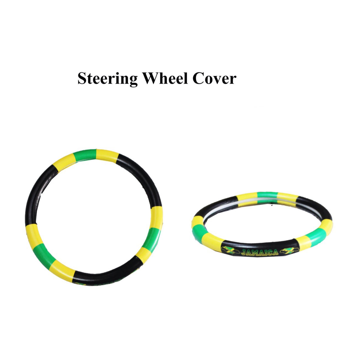 Jamaican flag steering wheel cover EverythingJamaica