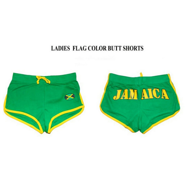 Green Jamaican booty shorts