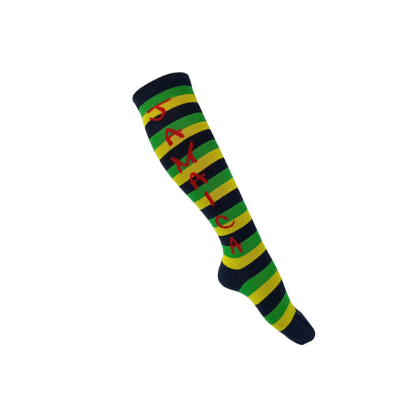 Jamaica stripe long socks