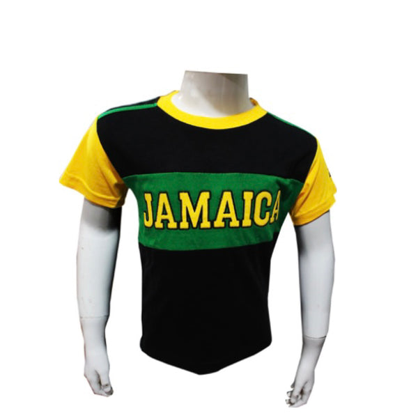 Black Jamaica kids embroidered tshirt