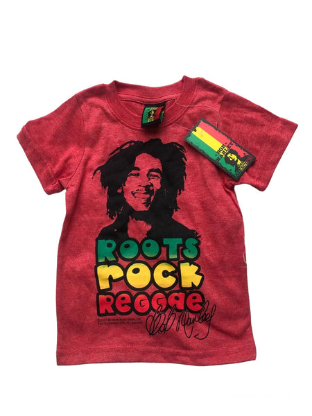 Roots rock reggae kids Bob Marley shirt