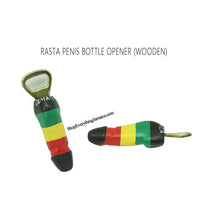 Rasta penis wooden bottle opener
