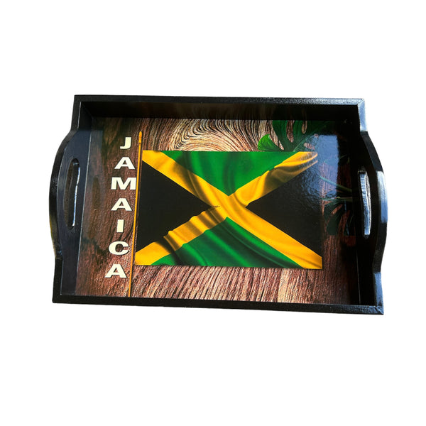 Jamaica flag serving tray