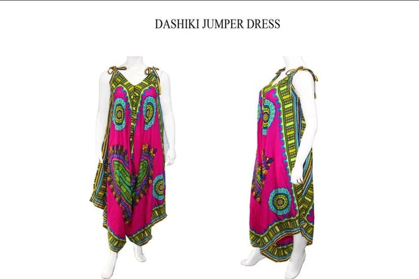 Dashiki Deep pink Jumpsuit