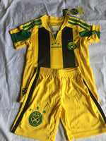 Yellow Jamaica boys football jersey