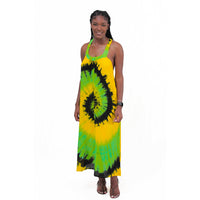 Jamaica tyedye flag dress