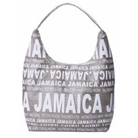 Silver and white  Jamaica city bag