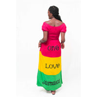 One Love Jamaica Rasta maxi dress