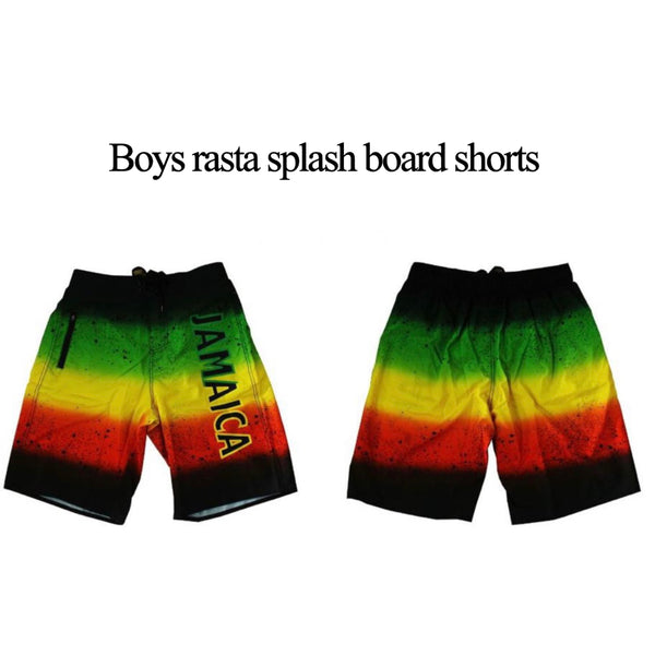 Boys Rasta splash shorts