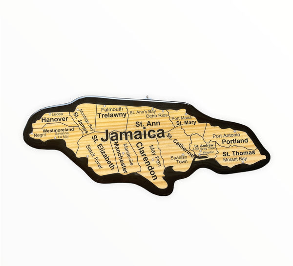 Jamaican Map plack natural
