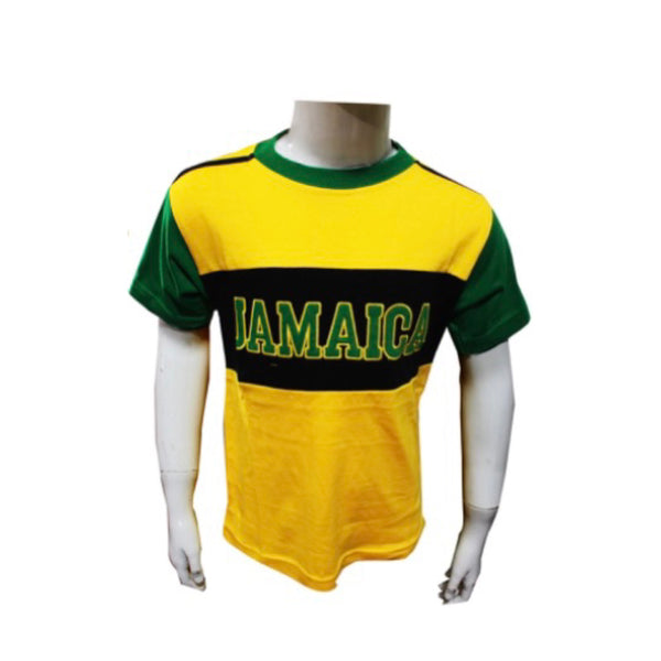 Yellow Jamaica embroidered kids Tshirt