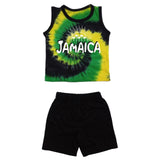 Jamaica tyedye baby tank shorts set