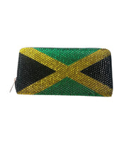 Jamaica flag bedazzled purse