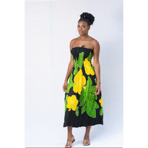 Jamaica hibiscus tube dress