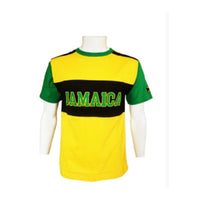 Yellow adult Embroidered Jamaican Tshirt