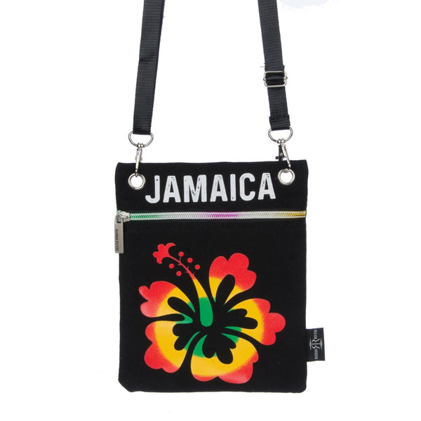 Rasta hibiscus Jamaica crossbag