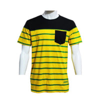 Yellow stripe Jamaican shirt