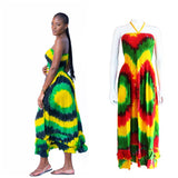 Jamaica and Rasta tyedye maxi dress