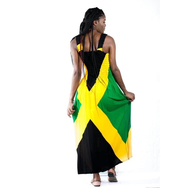 Jamaican flag maxi dress
