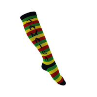 Rasta stripe long socks