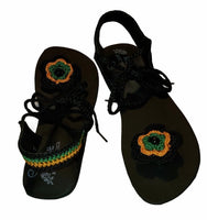 Jamaica knitted strap up sandals