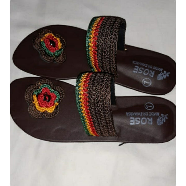 Brown Rasta knitted sandal