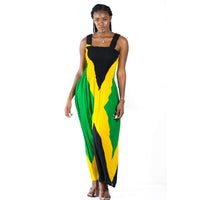 Jamaican flag maxi dress