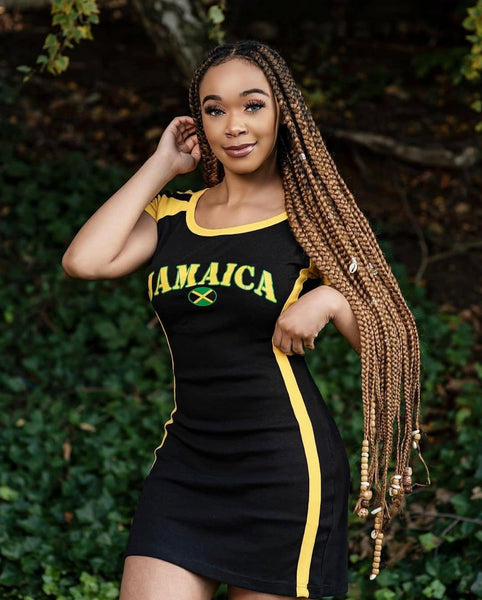 Jamaica black tshirt dress