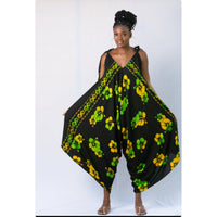 Jamaican color hibiscus dress