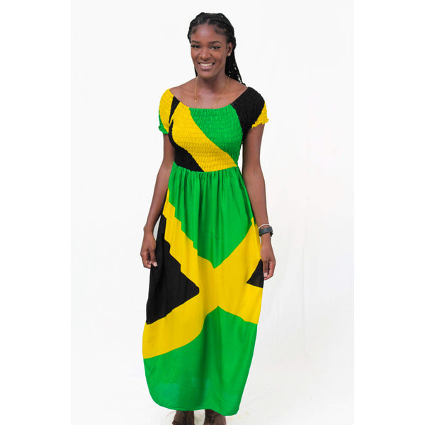 Jamaican flag tube dress