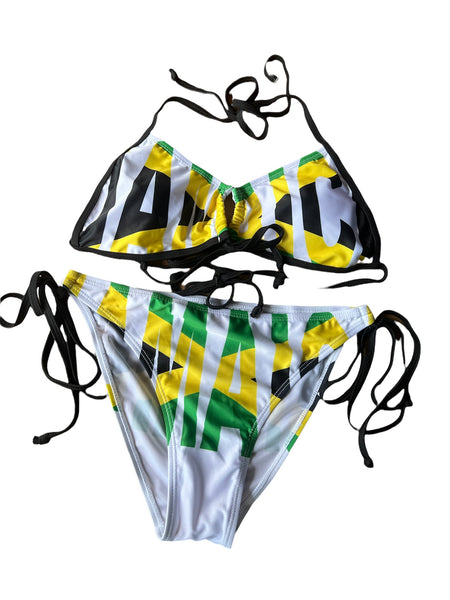 White Jamaican flag bikini