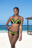 Jamaica flag knitted bikini