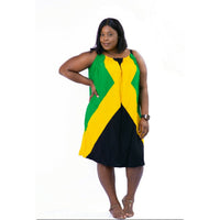 Jamaica plus size flag dress