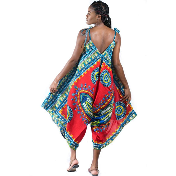Red Dashiki Jumpsuit Red Dashiki Jumpsuit