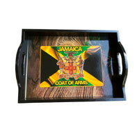 Jamaican flag & coat of arms serving tray